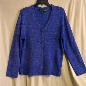 Josephine Chaus Studio. Women's cobalt Blue Cardigan Sweater size large